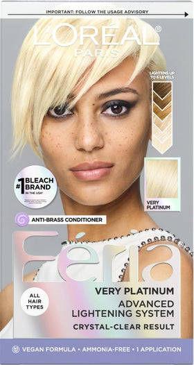 L'Oreal Paris Feria Very Platinum Hair Colour Kit front view