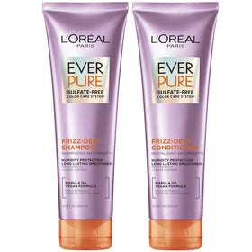 L'Oreal Paris Frizz Defy Shampoo and Conditioner Set front view with Marula Oil