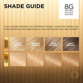 L'Oreal Paris Golden Blonde Hair Color swatch on hair