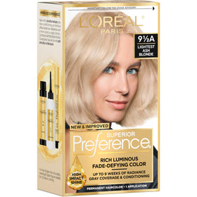 L'Oreal Paris Hair Color Kit Lightest Ash Blonde 9.5A front view