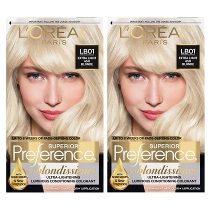 L'Oreal Paris Hair Color LB01 Extra Light Ash Blonde packaging front view
