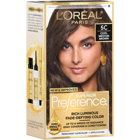 L'Oreal Paris Hair Colour Kit Cool Medium Brown 5C front view