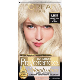 L'Oreal Paris Hair Colour Kit LB01 Extra Light Ash Blonde front view