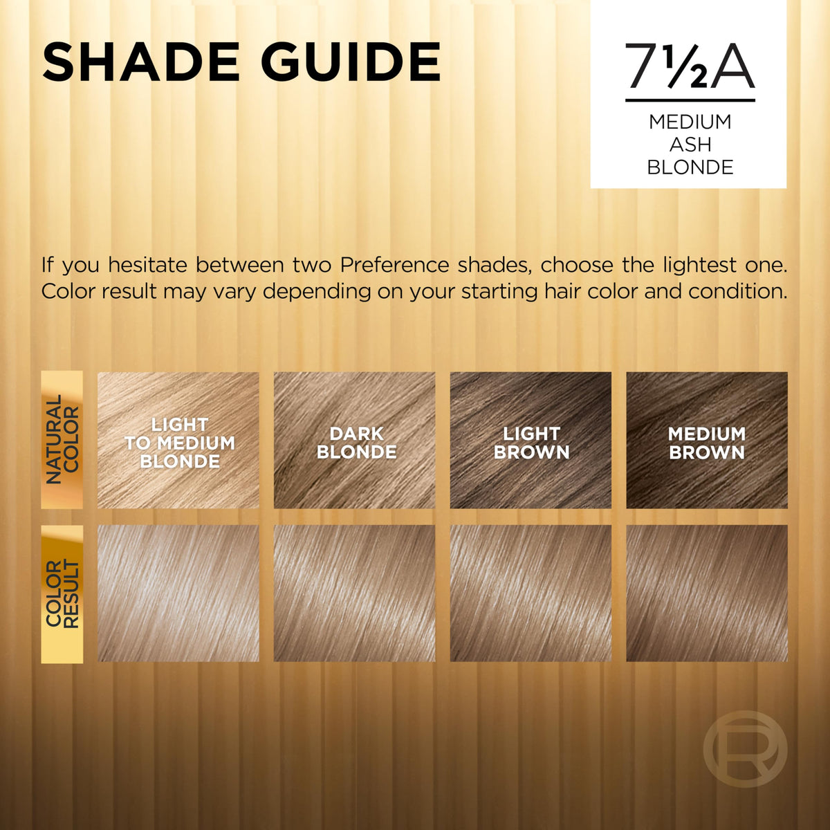L'Oreal Paris hair dye instruction leaflet