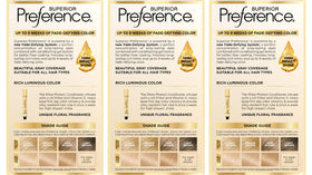 L'Oreal Paris hair dye kit packaging showing vibrant colour results