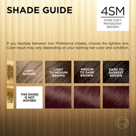 L'Oreal Paris hair dye model showing vibrant hair color