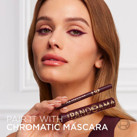 L'Oreal Paris Haute Precision Liquid Eyeliner 050 Burgundy Cashmere on a vanity table