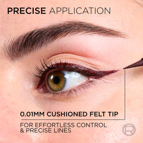 L'Oreal Paris Haute Precision Liquid Eyeliner 050 Burgundy Cashmere tip close-up