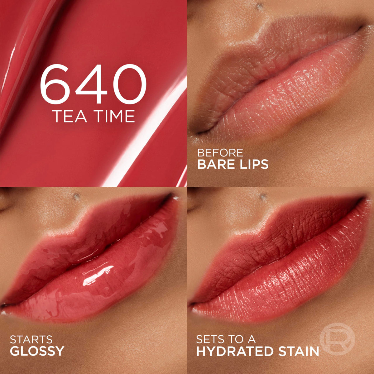 L'Oreal Paris Hyaluron Tint Lip Stain Serum 640 Tea Time applicator close-up