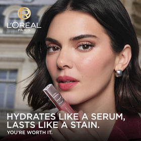 L'Oreal Paris Hyaluron Tint Lip Stain Serum swatch on skin