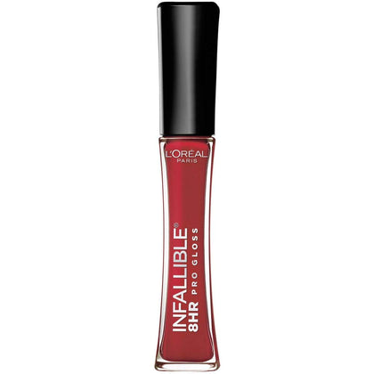 L'Oreal Paris Infallible 8HR Lip Gloss Rebel Red front view