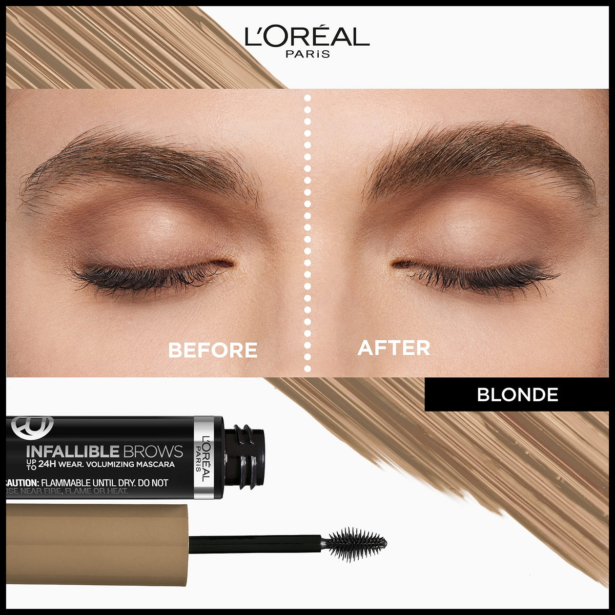 L'Oreal Paris Infallible Brow Mascara brush close-up