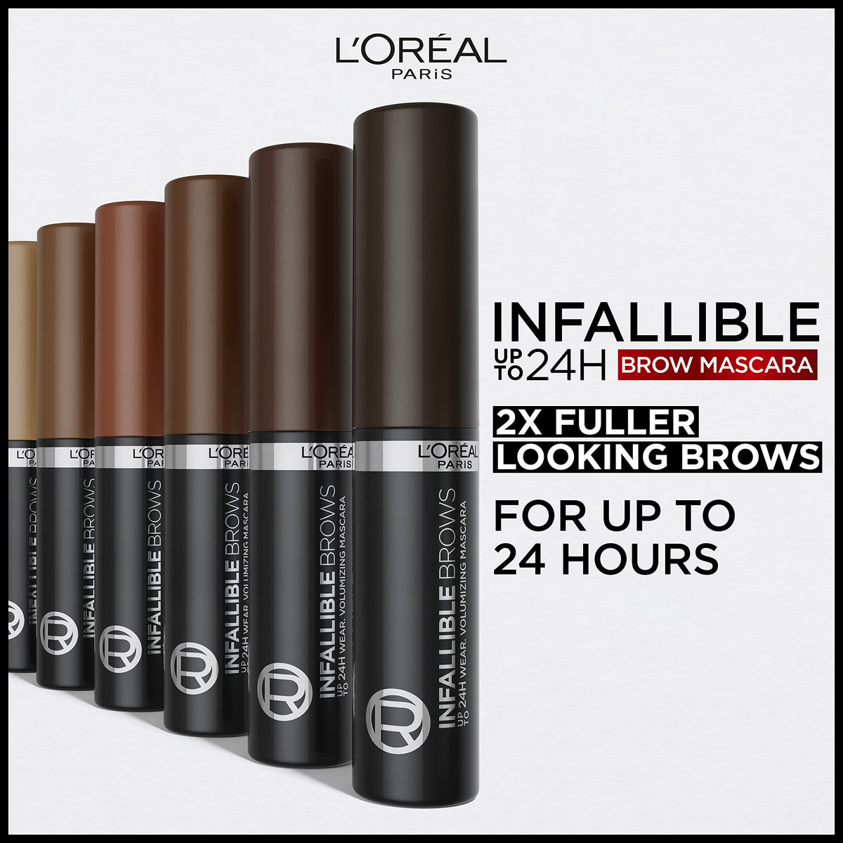 L'Oreal Paris Infallible Brow Mascara packaging side view