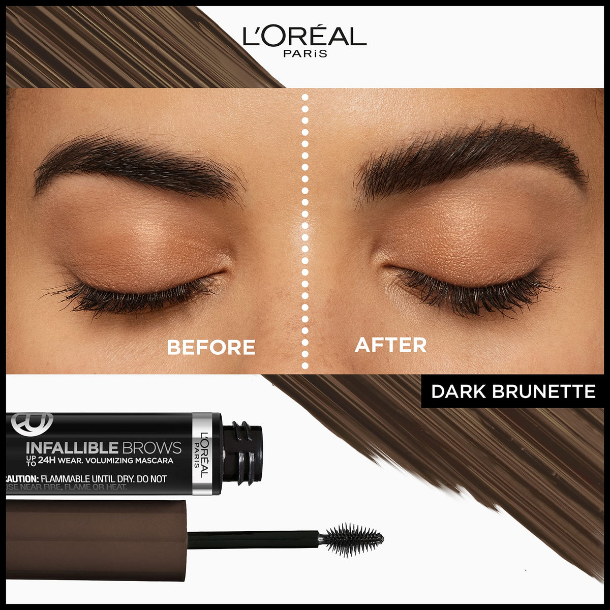 L'Oreal Paris Infallible Brow Mascara showing 3D micro-grip brush