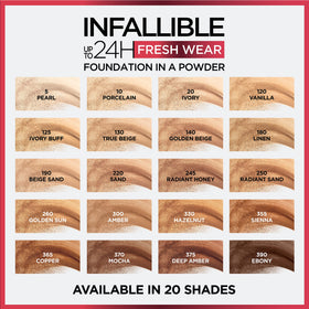 L'Oreal Paris Infallible collection display with various makeup products