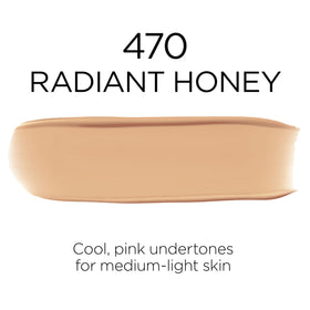 L'Oreal Paris Infallible Foundation 470 Radiant Honey with makeup brush