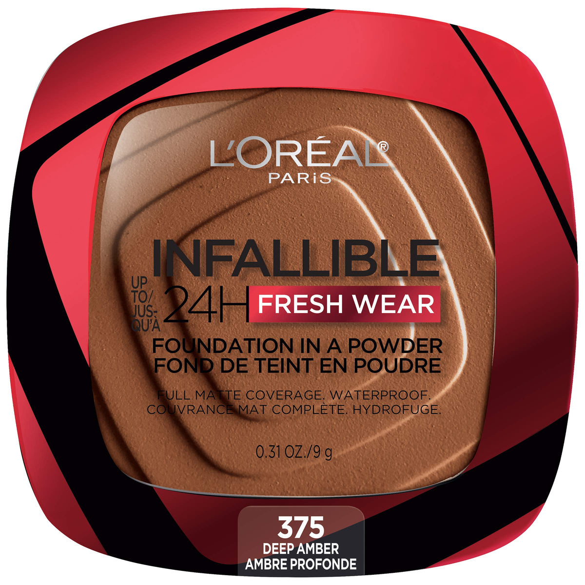 L'Oreal Paris Infallible Fresh Wear Foundation Powder Deep Amber front view