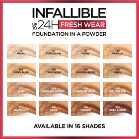 L'Oreal Paris Infallible Fresh Wear Foundation Powder Ivory lifestyle scene