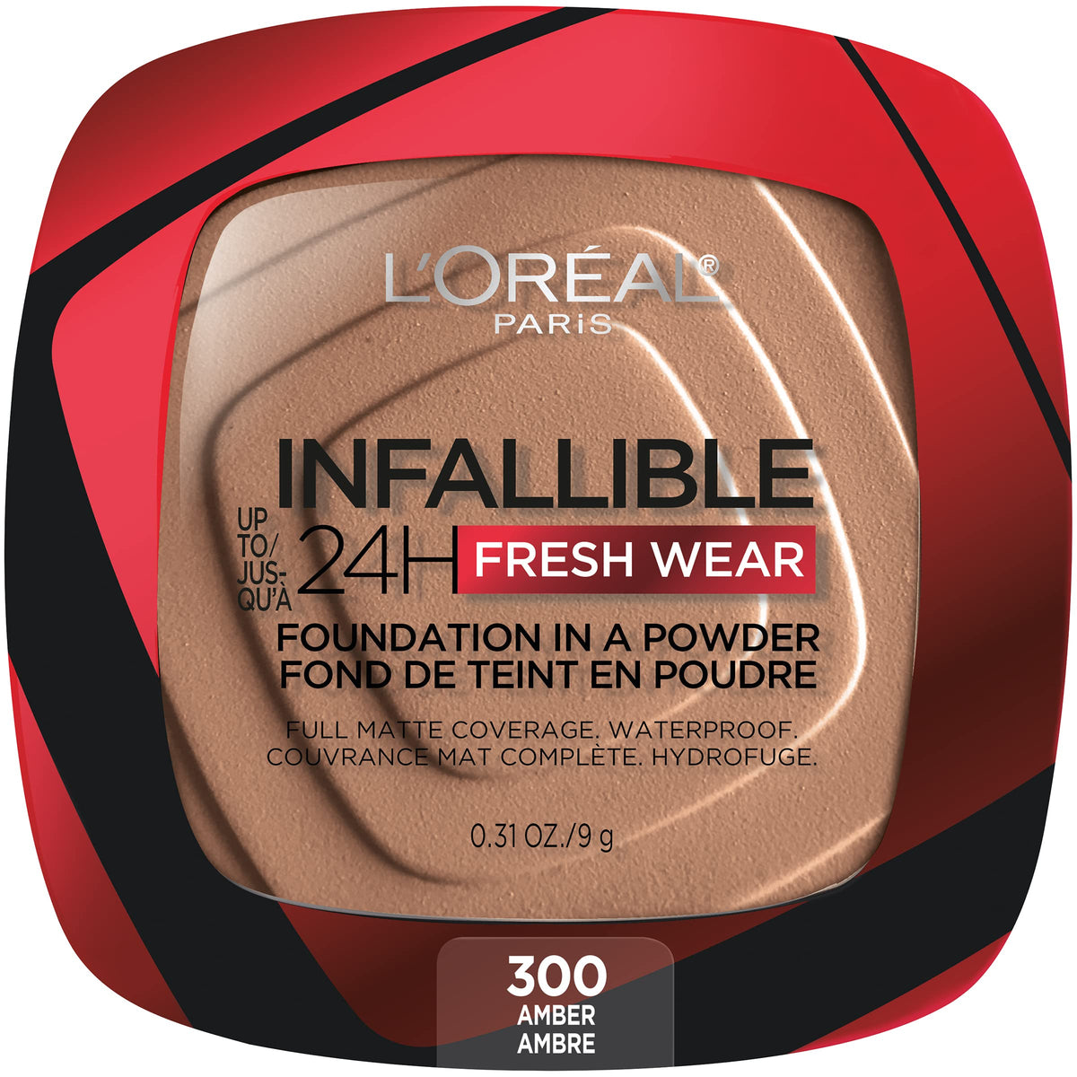 L'Oreal Paris Infallible Fresh Wear Powder Foundation Amber front view