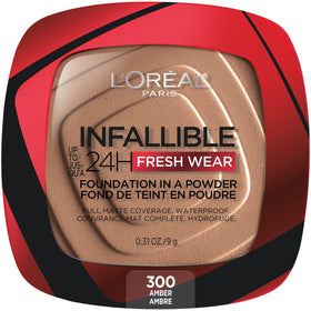 L'Oreal Paris Infallible Fresh Wear Powder Foundation Amber front view