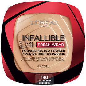 L'Oreal Paris Infallible Fresh Wear Powder Foundation Golden Beige front view