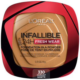 L'Oreal Paris Infallible Fresh Wear Powder Foundation Hazelnut front view