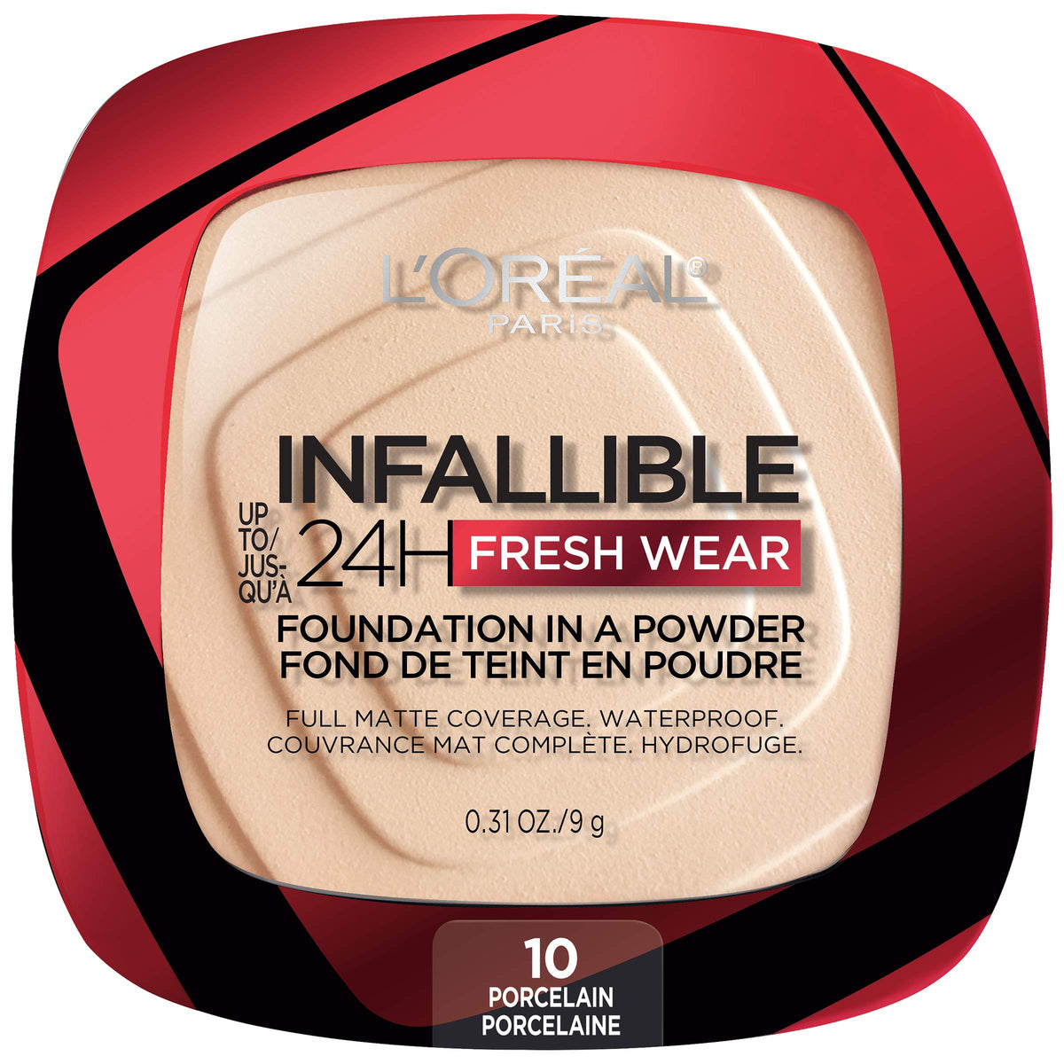 L'Oreal Paris Infallible Fresh Wear Powder Foundation in Porcelain front view