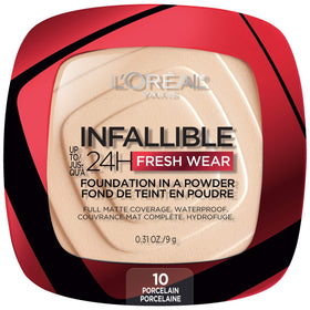 L'Oreal Paris Infallible Fresh Wear Powder Foundation in Porcelain front view