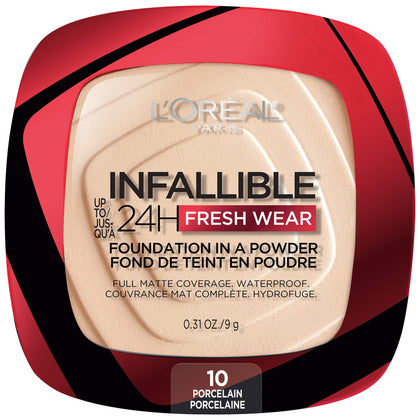 L'Oreal Paris Infallible Fresh Wear Powder Foundation in Porcelain front view