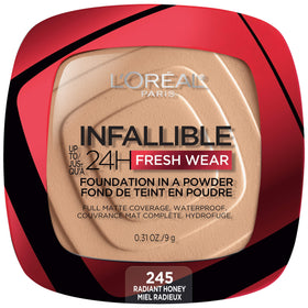 L'Oreal Paris Infallible Fresh Wear Powder Foundation in Radiant Honey front view