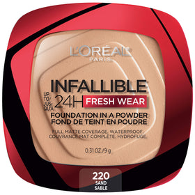 L'Oreal Paris Infallible Fresh Wear Powder Foundation in Sand, front view