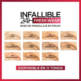 L'Oreal Paris Infallible Fresh Wear Powder Foundation packaging details