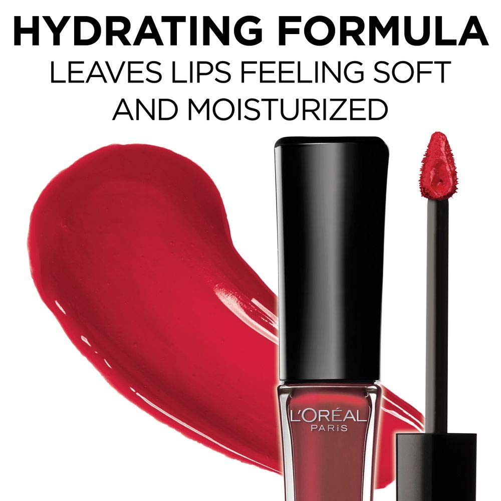 L'Oreal Paris Infallible Lip Gloss Cherry Flash swatch on skin