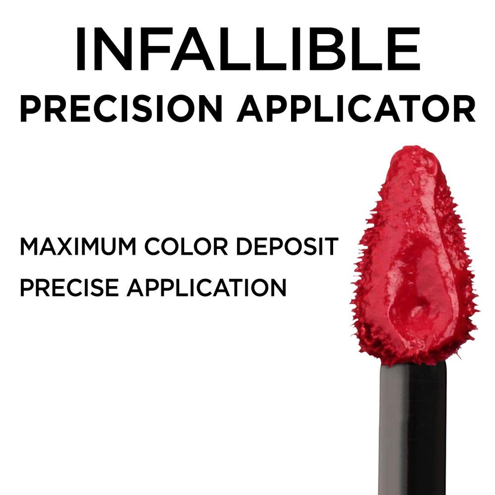 L'Oreal Paris Infallible Lip Gloss Cherry Flash with makeup products