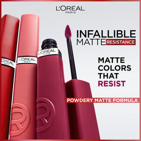 L'Oreal Paris Infallible Matte Resistance Liquid Lipstick Proposal 655 swatch on skin