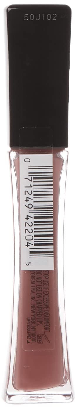 L'Oreal Paris Infallible Pro Gloss Plump Lip Gloss Moonlit Rose texture on lips