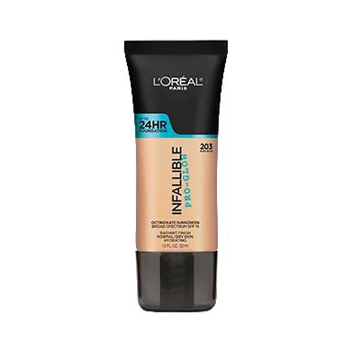 L'Oreal Paris Infallible Pro Glow Foundation in Nude Beige, front view