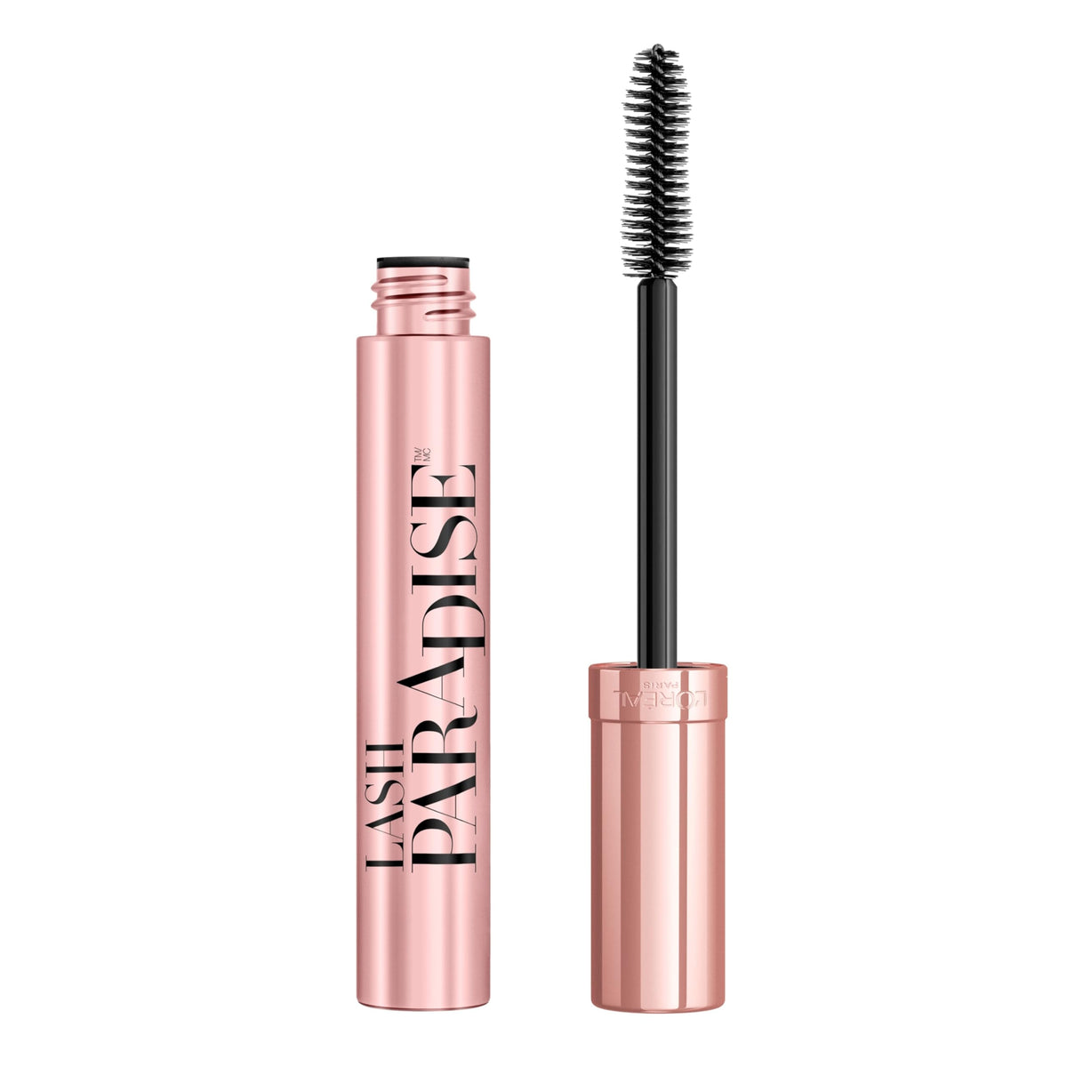 L'Oreal Paris Lash Paradise Mascara front view, black brown
