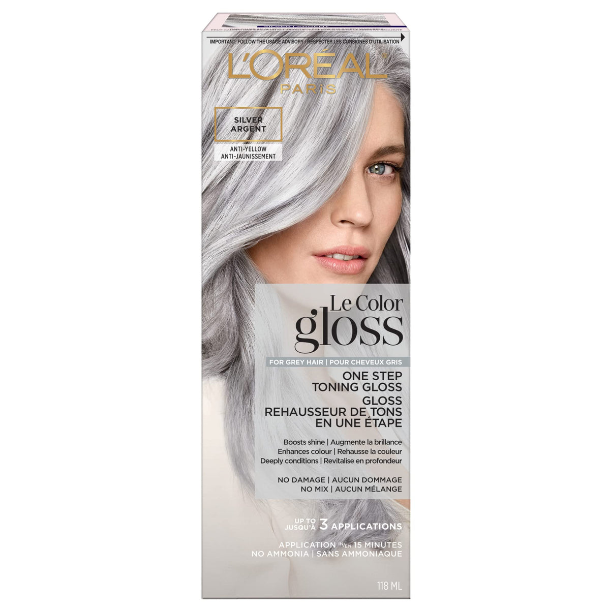 L'Oreal Paris Le Color Gloss 4 oz Silver front view