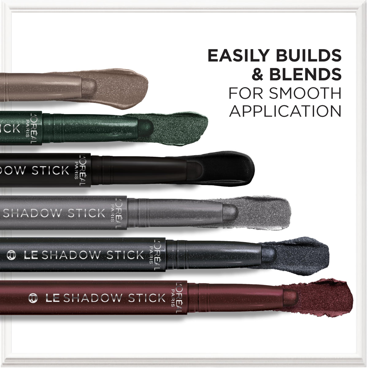 L'Oreal Paris Le Shadow Stick Eyeshadow 125 Starry Bordeaux on different skin tones