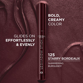 L'Oreal Paris Le Shadow Stick Eyeshadow 125 Starry Bordeaux side view