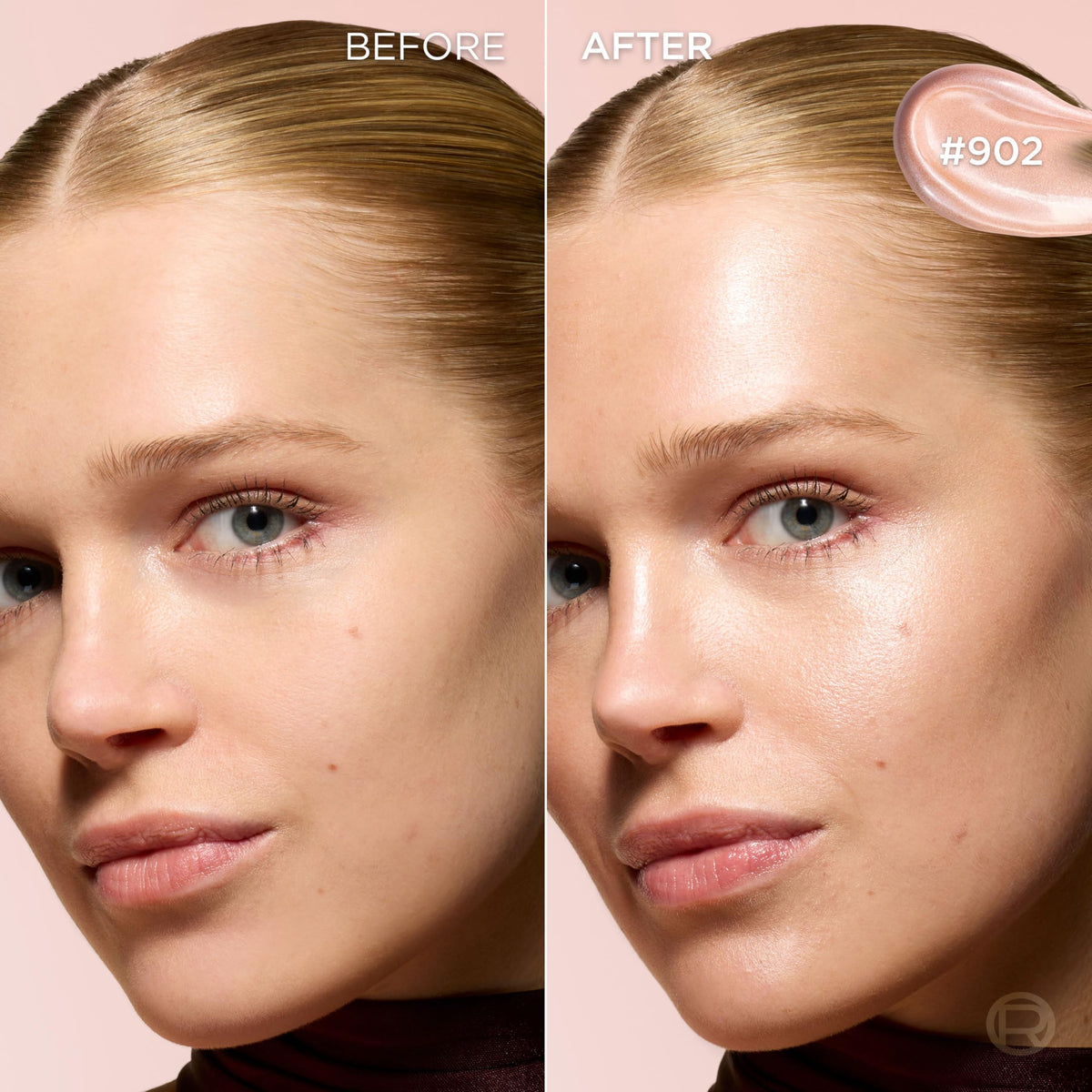 L'Oreal Paris Lumi Glotion XL 902 Light application on cheekbones