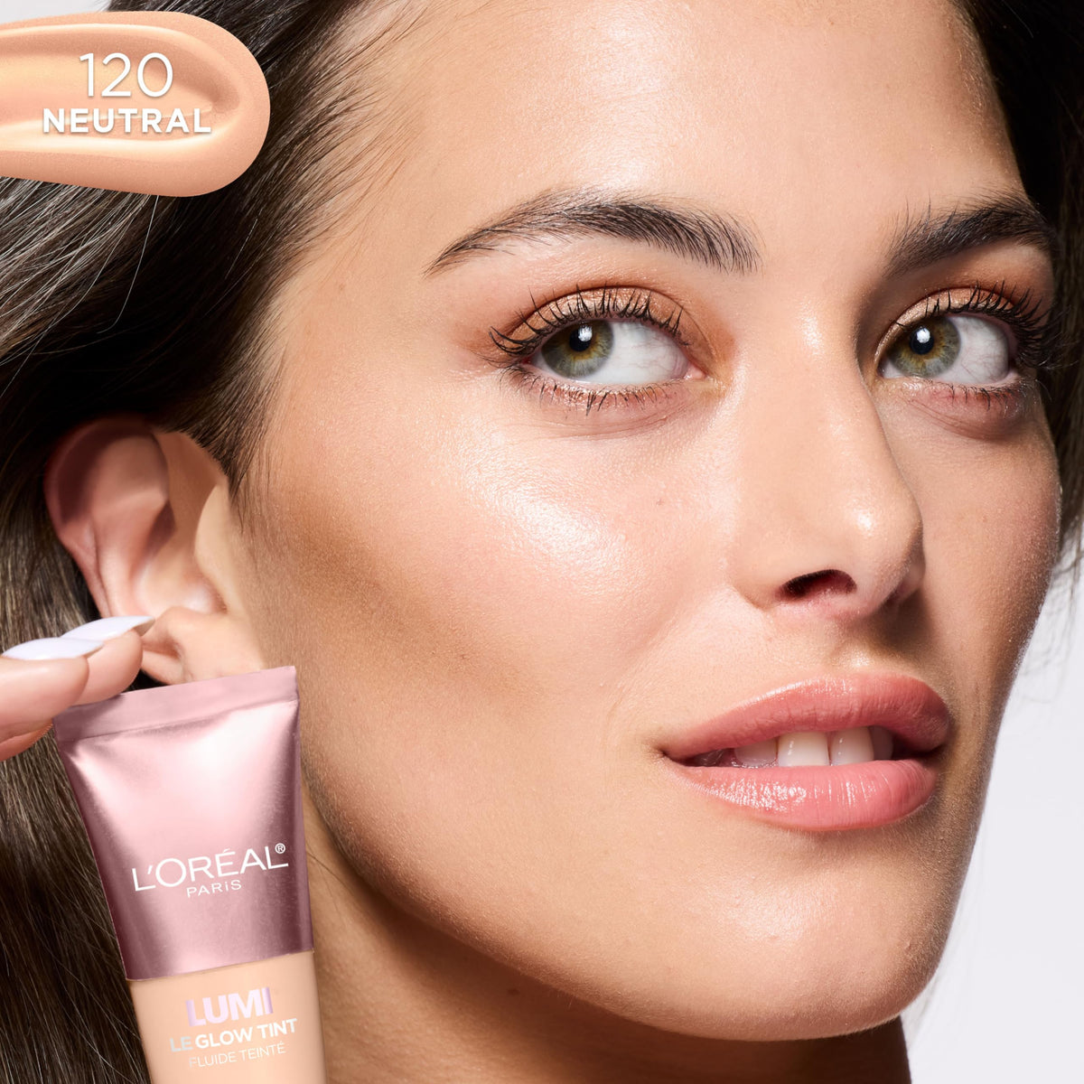 L'Oreal Paris Lumi Le Glow Skin Tint 120 in natural light