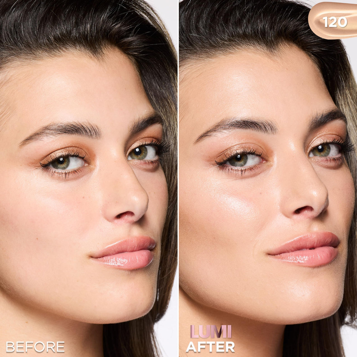 L'Oreal Paris Lumi Le Glow Skin Tint 120 texture on skin