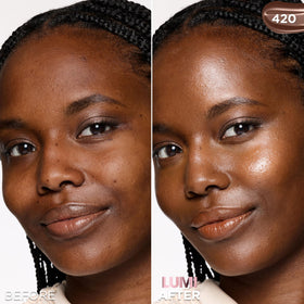 L'Oreal Paris Lumi Le Glow Skin Tint 420 bottle with cap