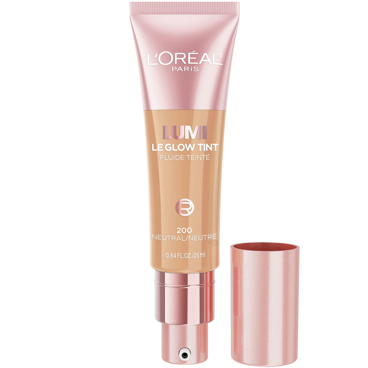 L'Oreal Paris Lumi Le Glow Skin Tint front view, Neutral 200