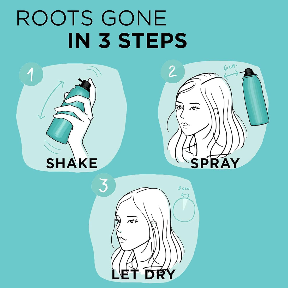 L'Oreal Paris Magic Root Cover Up application demonstration