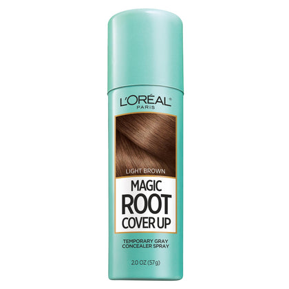 L'Oreal Paris Magic Root Cover Up Gray Hair Spray, Light Brown, front view