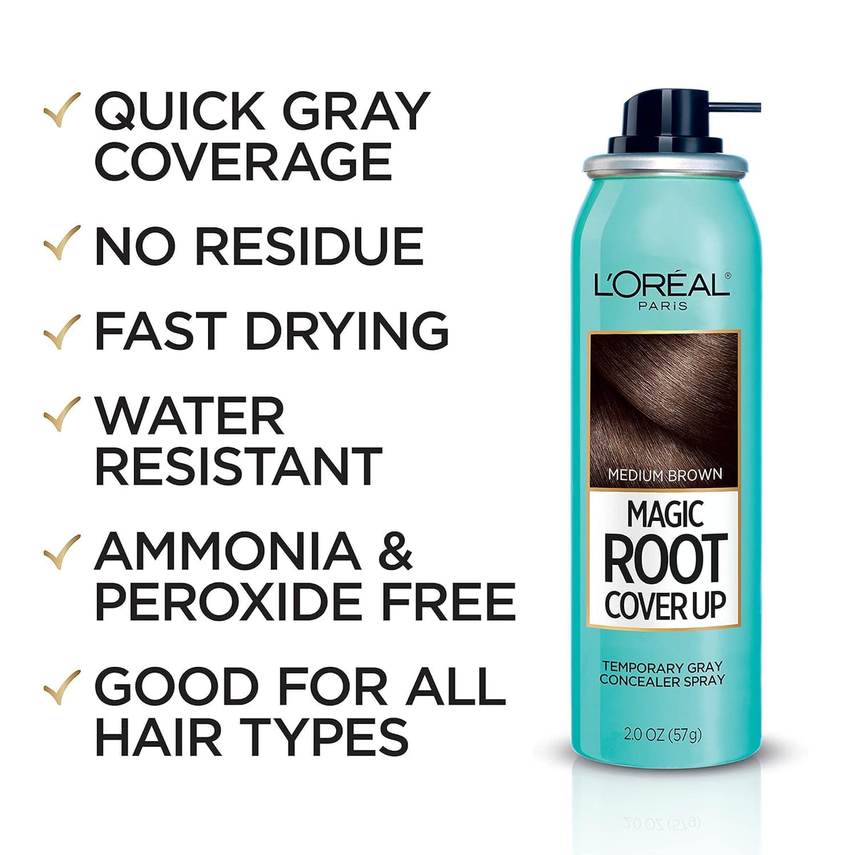 L'Oreal Paris Magic Root Cover Up Medium Brown packaging