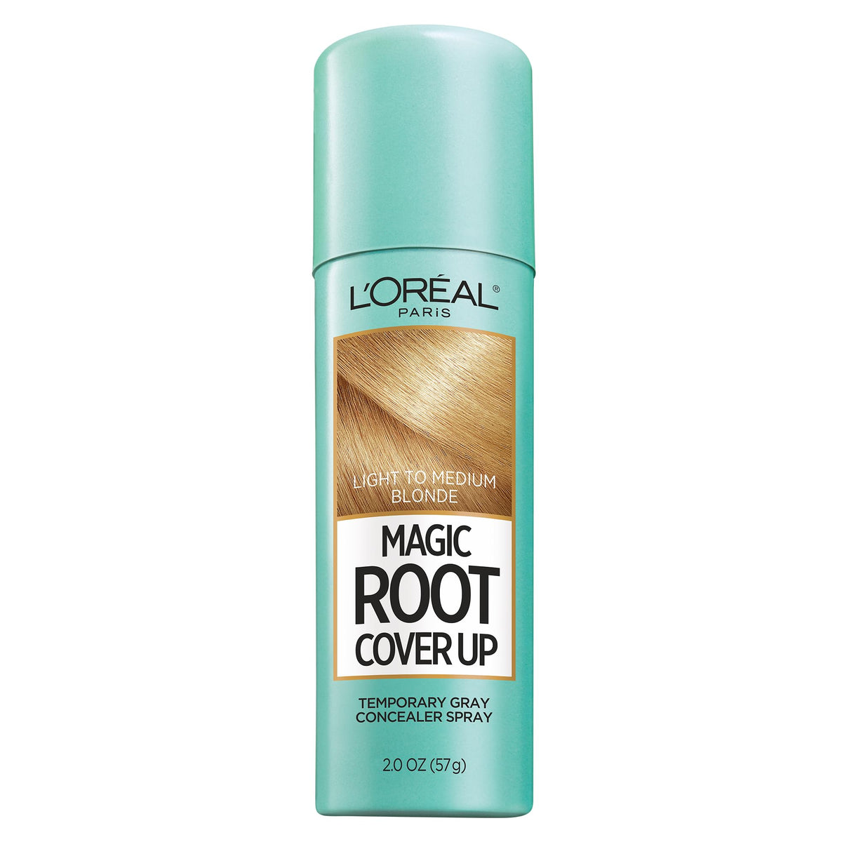 L'Oreal Paris Magic Root Cover Up Spray front view, Light to Medium Blonde